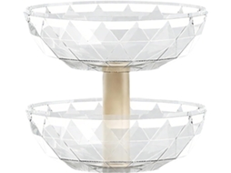 Fruteira De 2 Andares | Fruteira Removível De 2 Andares Com Tampa | Suporte Decorativo Para Mesa, Fe Gokoco