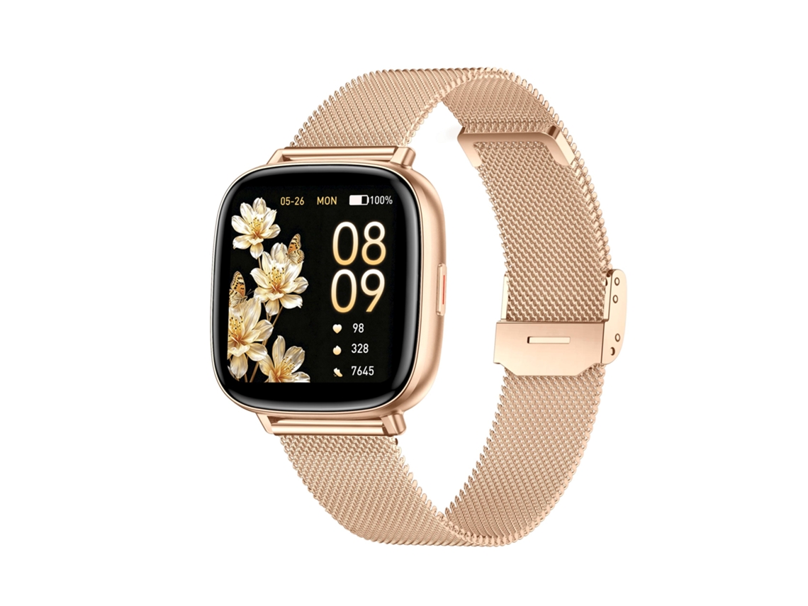Smartwatch Chronus Ecrã 1,72 Polegadas 100+ Modos Desportivos Ip68 Dourado