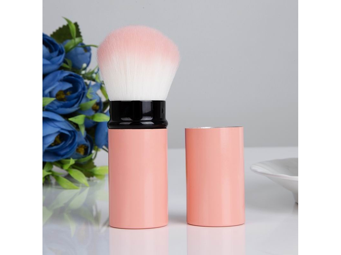 1 Pincel de Maquiagem Profissional, Pincel Retrátil para Blush/base MDUG (pincel de Pó Rosa)