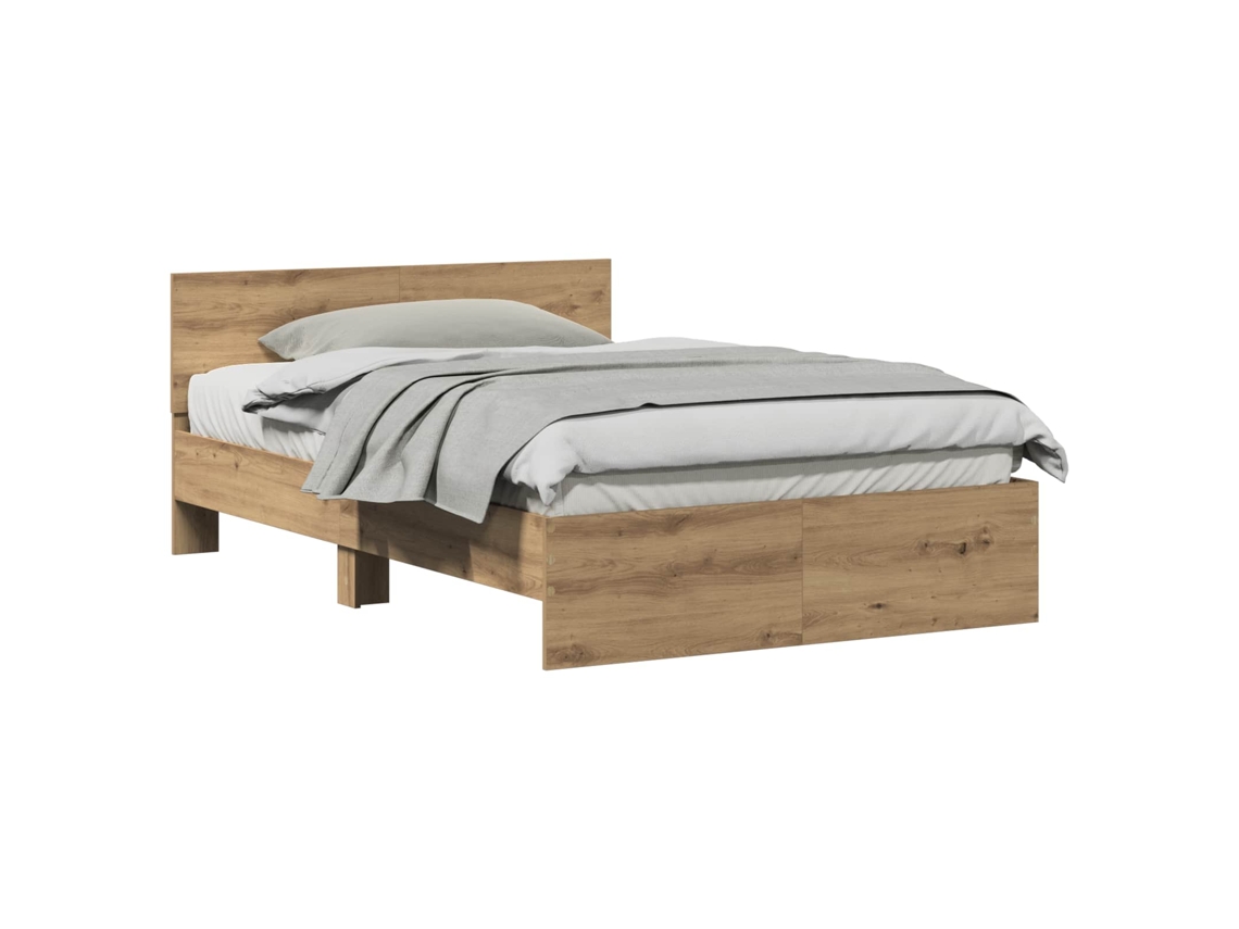 Estrutura da Cama Carvalho Artesanal 193x125x70 cm MAISON EXCLUSIVE
