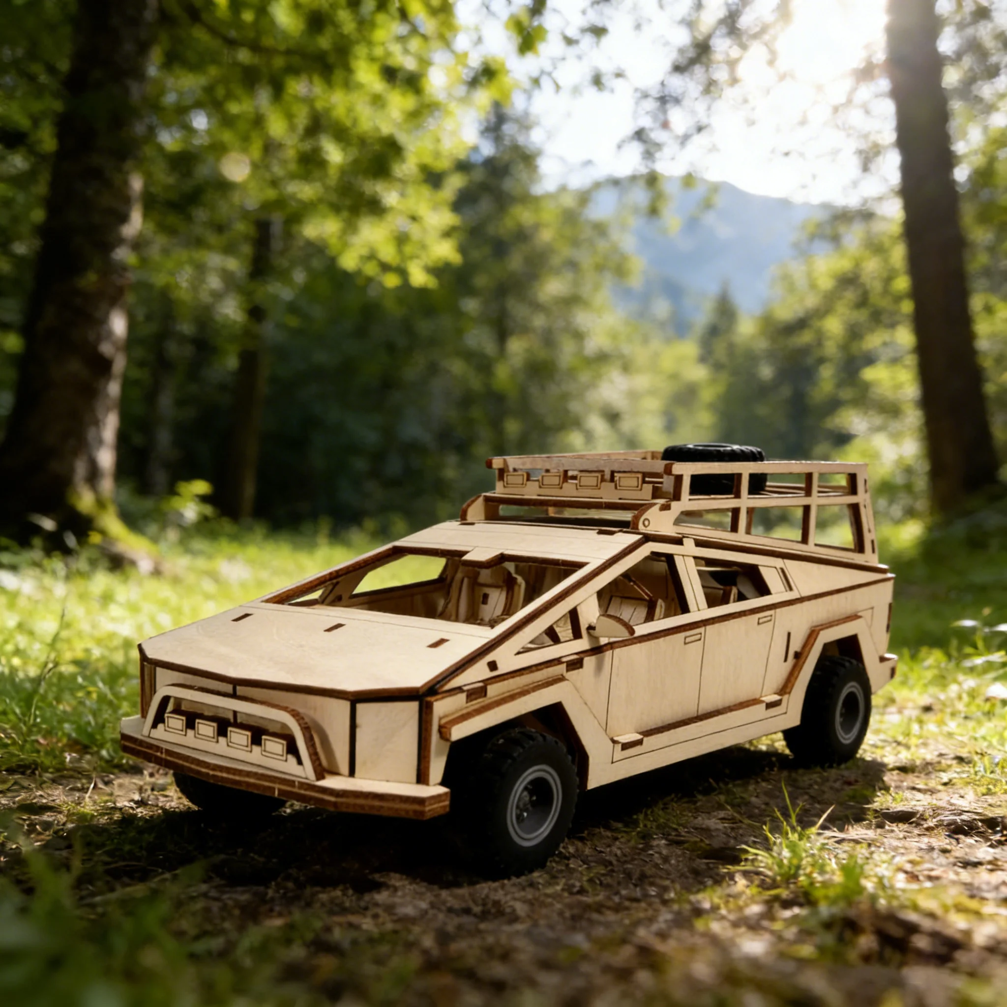 1 Quebra cabeça 3d de Madeira de Carro de Turismo para Montar MDUG (faça Você Mesmo)