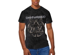 T-Shirt ROCK OFF Disturbed - Riveted (Wash Collection) Cinzento (Tamanho: XL)