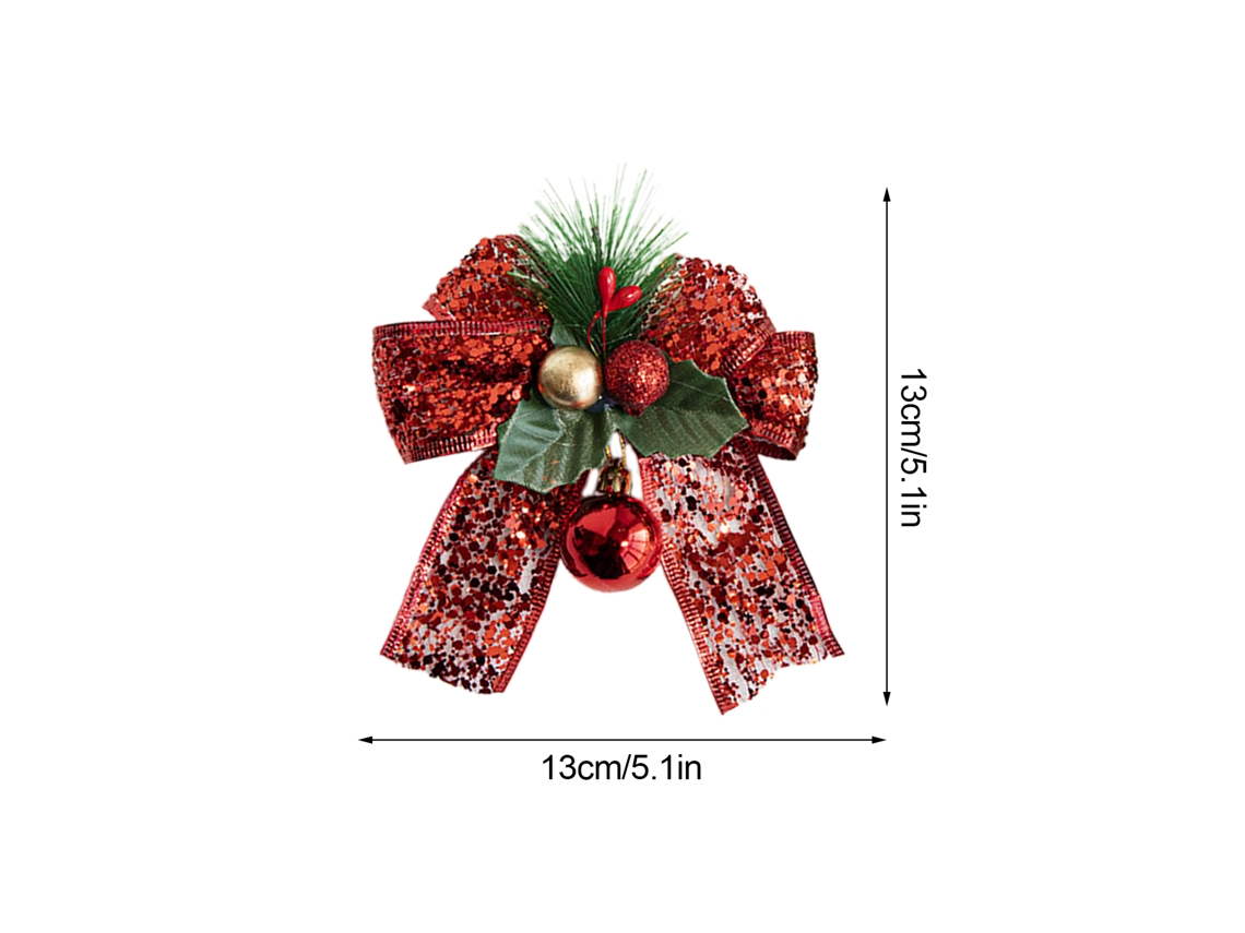 Laxiscreed Decorações Natalinas Para Paredes, Portas E Teto Com Pinhas Vermelhas E Laços Festivos