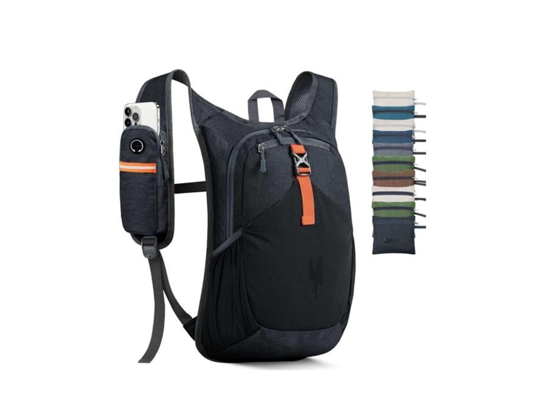 Mochila Pequena De 15 Litros Para Caminhadas, Leve E Dobrável, Para Acampamentos E Viagens, Unissex (preta)