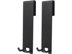 Ganchos Para Porta De Box Em Aço Inoxidável Preto, Fácil Instalação E