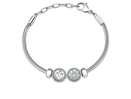 Pulseira Morellato Scz1190 Aço Prateado Para Homens