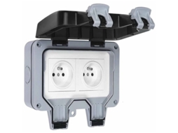 Tomada Dupla À Prova D'água para Uso Externo, Ip66, 16a BRILVIBERA