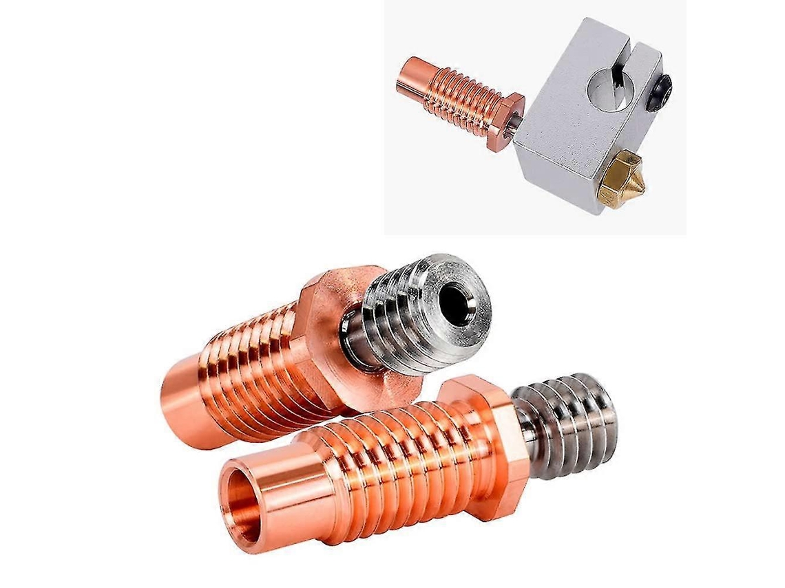Bico E3d St V6 Bimetal Para Impressora 3d V6 Bimetal Titânio Vermelho Cobre Tc4 Bimetal Disjuntor De Calor 1,75mm Full Metal Para Aquaforge