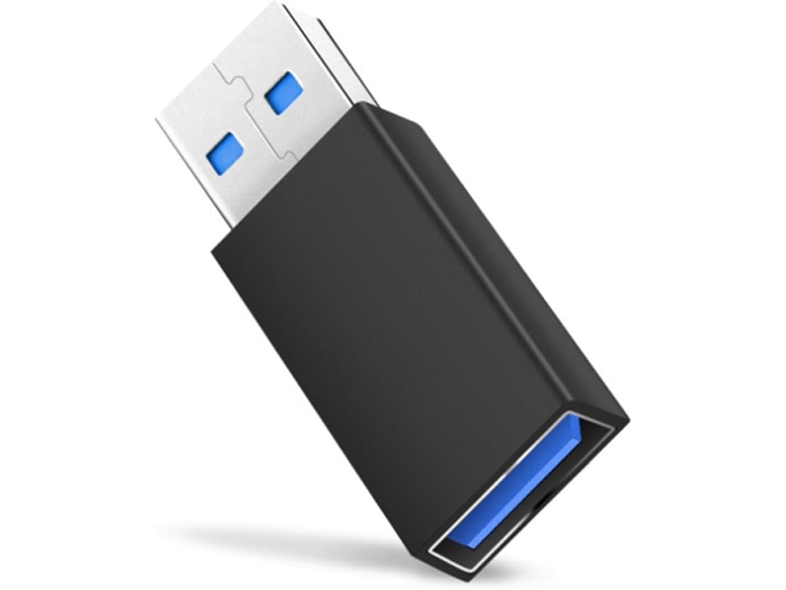 Conjunto De 2 Adaptadores Usb Macho E Fêmea Com Cabo Extensão