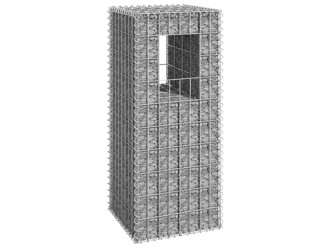 Vidaxl Poste/cesto Gabião 40x40x100 Cm Ferro