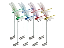 Acessórios Decorativos De Libélula Para Jardim, 8/12 Peças, Plástico E Metal, Cores Azul, Vermelho, Amarelo, Verde, Deterrente Para Moscas