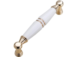 Puxador De Cerâmica Elegante Em Estilo Europeu Para Armário, Porta De Guarda Roupa, Acessórios Para Móveis, Cor Ouro
