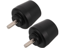 Ponteiras De Guidão De Motocicleta M6 Reforçadas Em Metal Preto, Par De Ponteiras Com Peso.