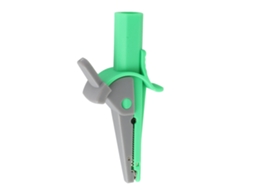 Pinça de Teste Isolada 20mm com Soquete Banana 4mm para Testes Elétricos Carros Caminhões Projetos Elétricos Verde