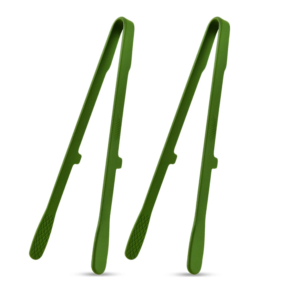 Pinças de Silicone para Churrasco, Antiaderentes, um Utensílio Essencial na Cozinha. MDUG (verde, 2 Unidades)