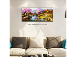 Baok-kit De Pintura Diamante 5d Diy 79x38cm Padrão Paisagem Mosaico Pedras Decoração Parede Lar