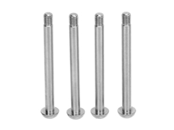 4pcs Pino De Eixo De Braço Oscilante De Aço Para Carro Rc Arrma 1/7 1/8 Prata