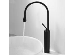 Torneira Misturadora Alta Moderna Com Monocomando, Design Criativo Para Banheiro E Cozinha, Mangueira, G38, Preta, Yyv Aquaforge