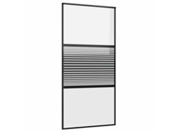 Conjunto 1 Porta De Vidro Vidaxl Preto Alumínio (102,5 X 2 X 205 Cm)