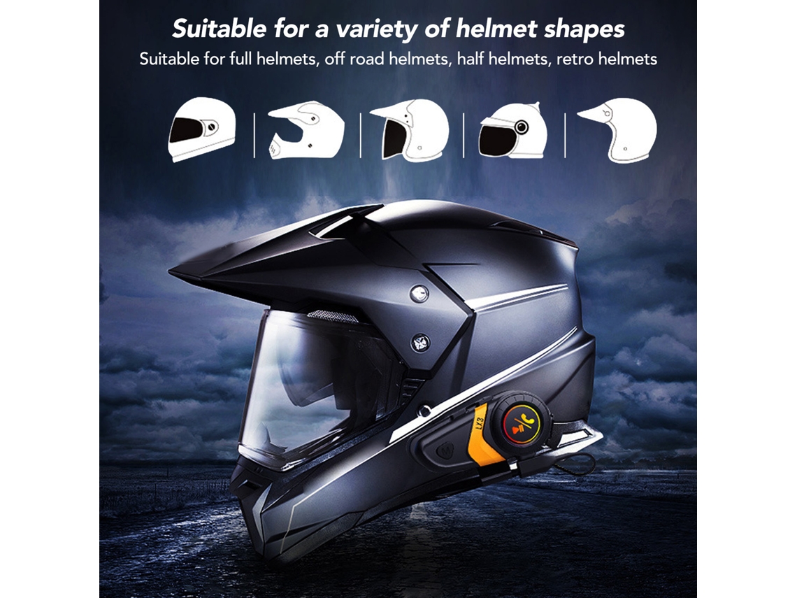 Capacete Moto Fone Ip67 Material Abs Qualidade De Som