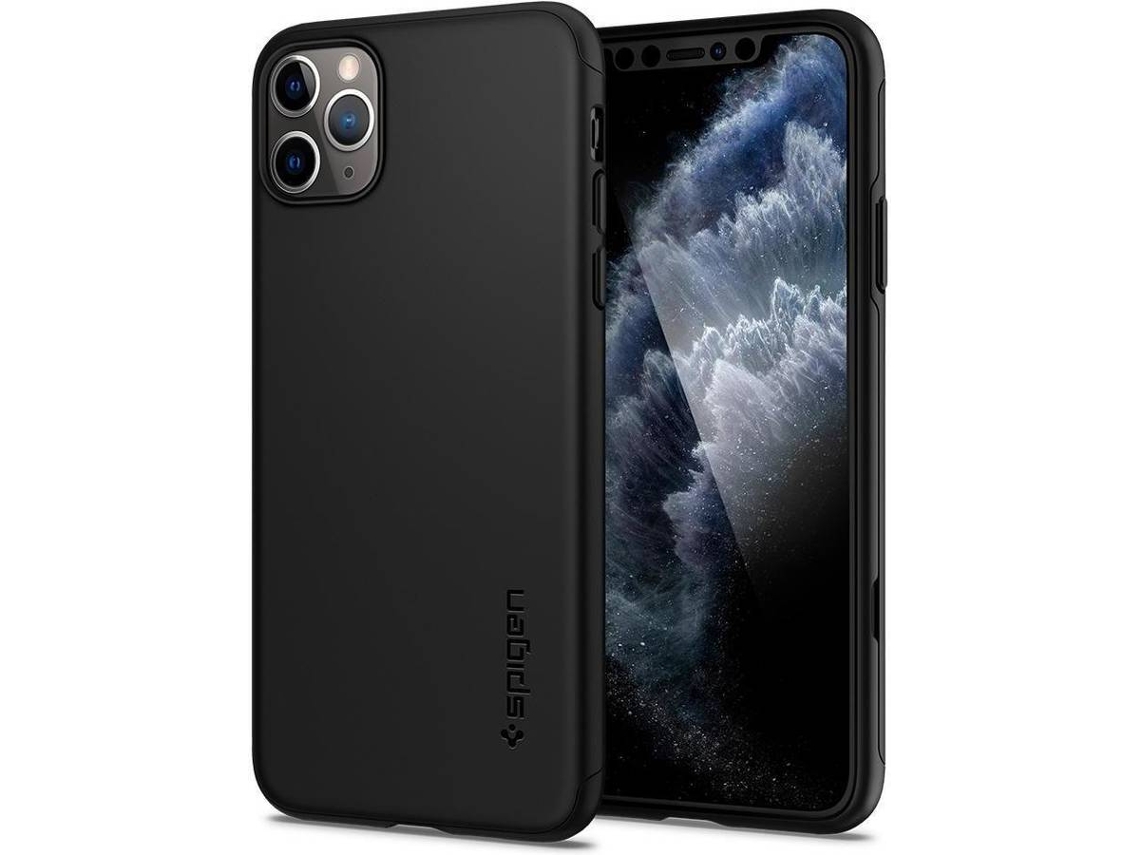 Capa iPhone 11 Pro Max SPIGEN Thin Fit Preto Worten.pt