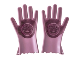 Luvas De Silicone Reutilizáveis Multifuncionais Para Lava-louças, Limpeza De Cozinha, Resistentes Ao Calor, Rosa