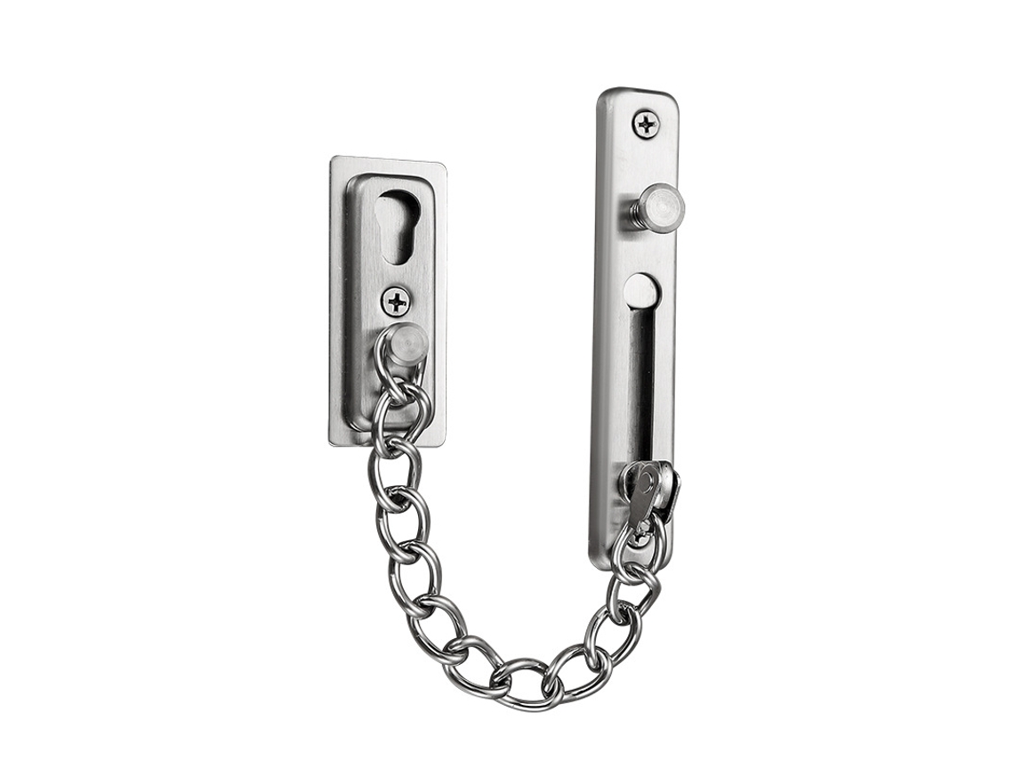 Nova Corrente Antifurto Em Aço Inoxidável Sem Furos, Pino Para Residências, Fivela De Porta, Segurança Hotéis.
