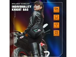 Bolsa de couro Mali com capa dura, para moto, com led, transversal de ombro, iluminada