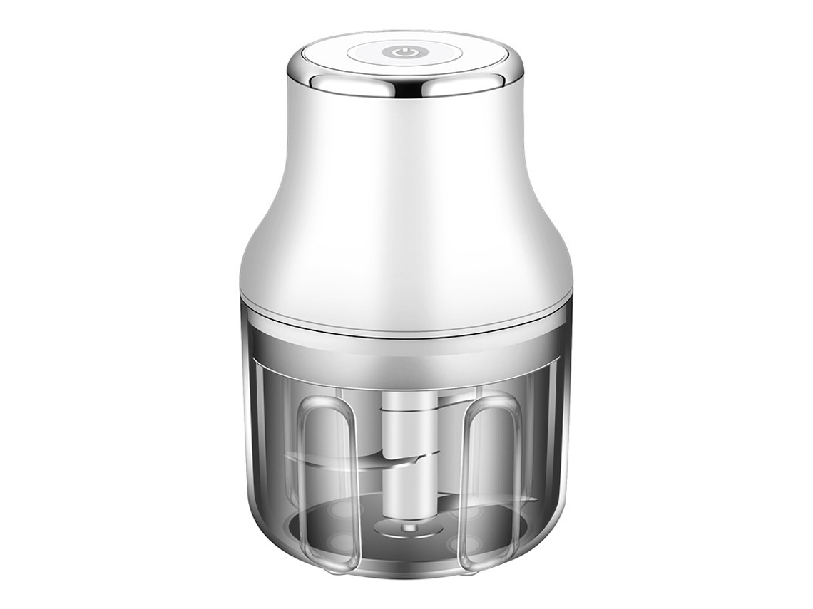 Picador De Alho, Mini Processador De Alimentos, Mini Picador Recarregável Via Usb, Potente Triturador De Alho (branco)