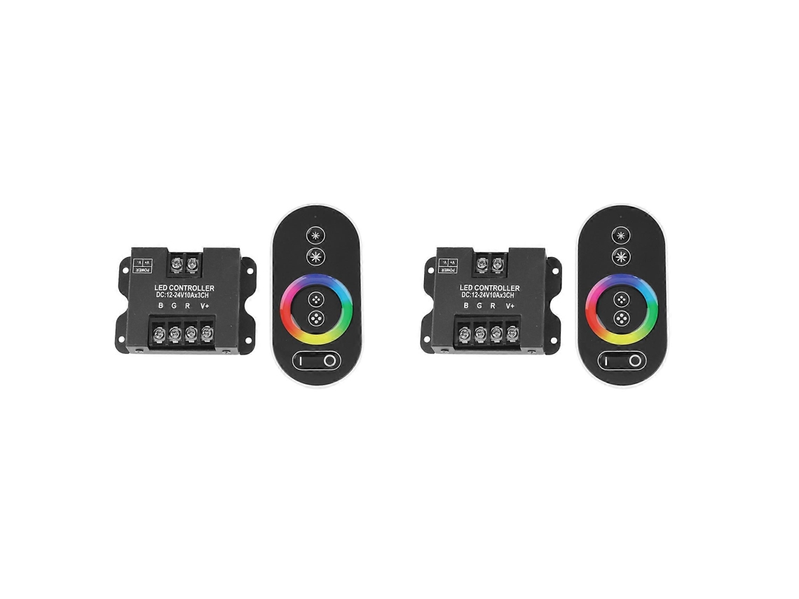 2 Controles Remotos Rgb Rf De Contato 30a Dc 12v 24v 3 Canais X 10a 360w/720w Para Fita De Led Smd 5050