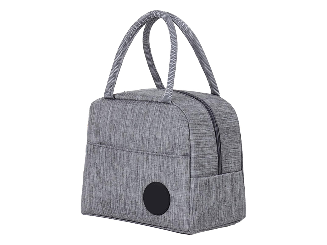 Bolsa para almoço Oxford com bolso separado capacidade grande isolamento limpo fácil S/MARCA
