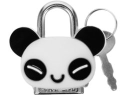 Conjunto De Mini Cadeados De Metal Em Formato De Panda, Cadeados Portáteis Com Chave Para Malas.