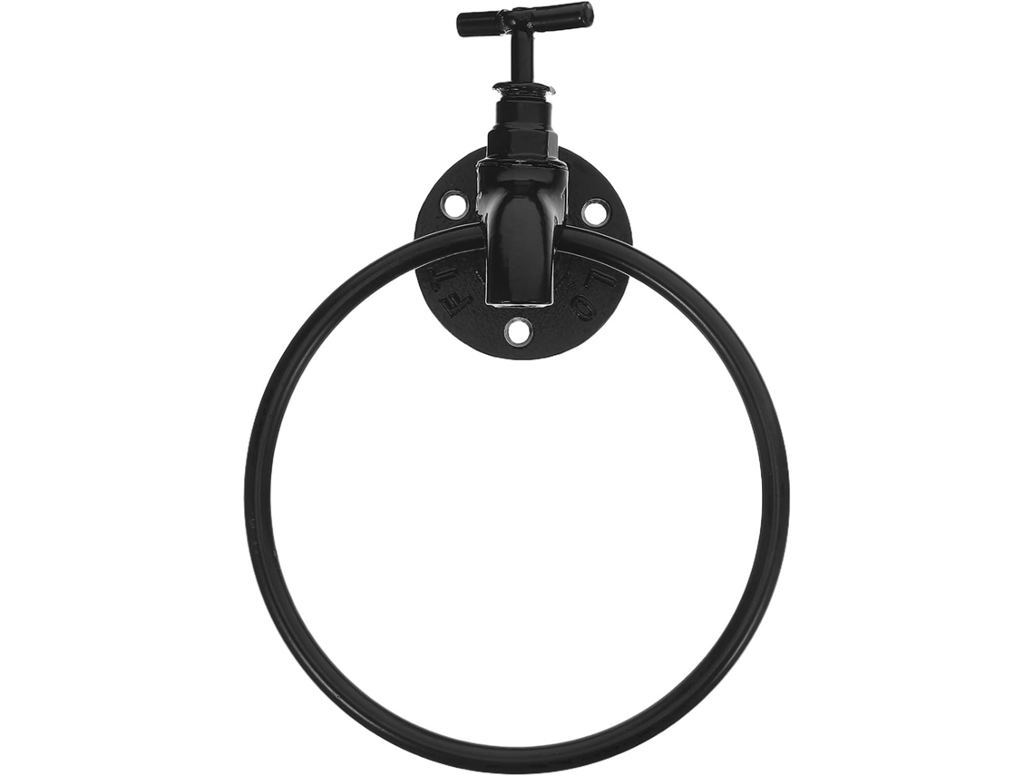 Suporte De Parede Para Toalha Mão, Preto, Resistente, Banheiro E