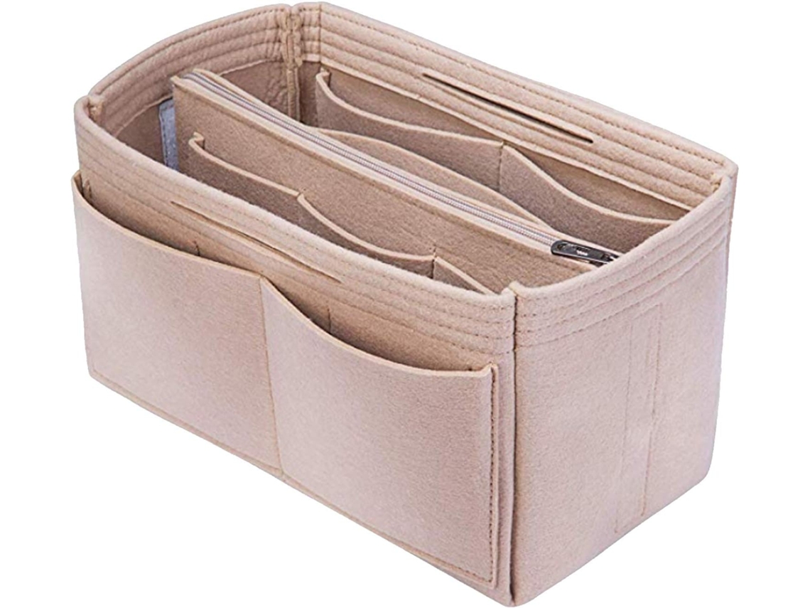 Organizador de Bolsa BRILVIBERA, com Vários Compartimentos e Zíperes, resistente