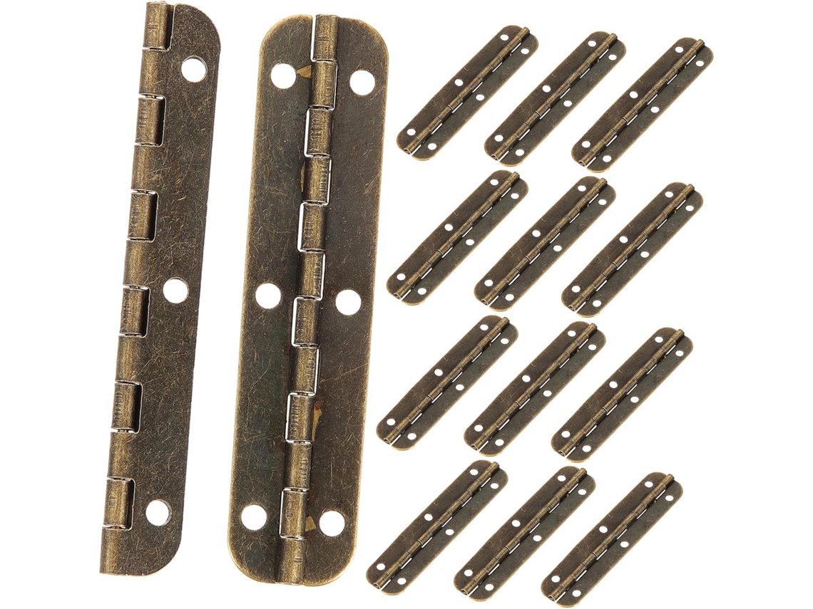 Conjunto De 20 Dobradiças Piano Longas E Reforçadas, 150x10mm, Em Ferro, Com Ângulo De 180°, Para Armários