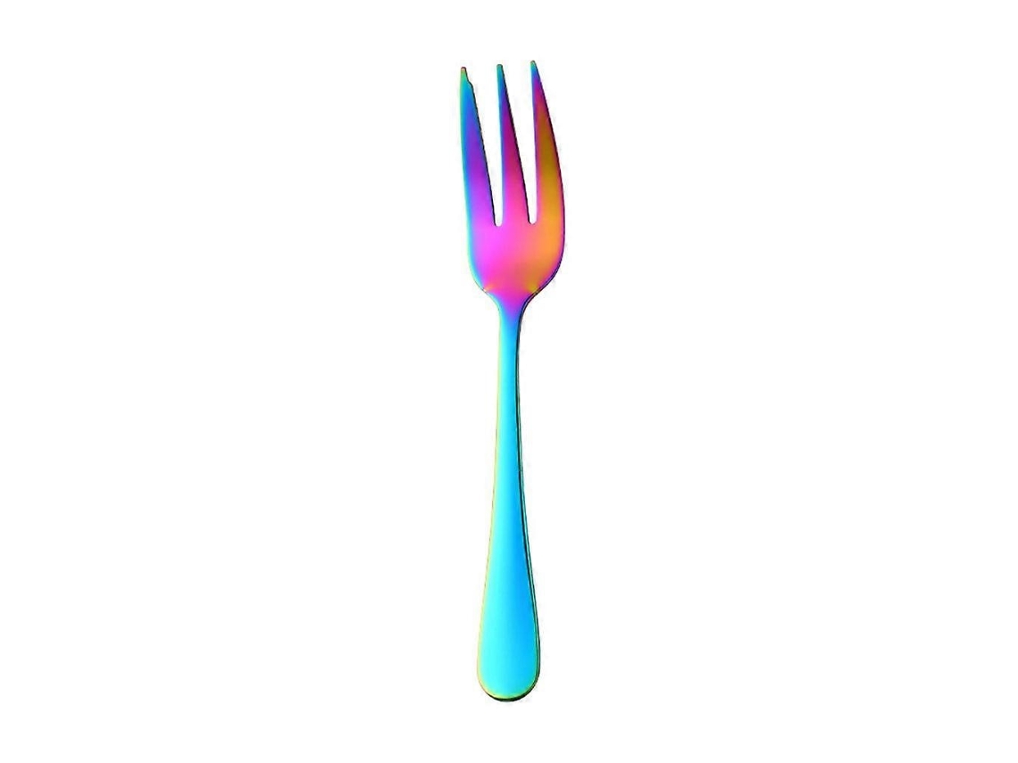 Garfo De Sobremesa Inox Colorido 14,1x2,2 Cm 1 Peça Por Conjunto.