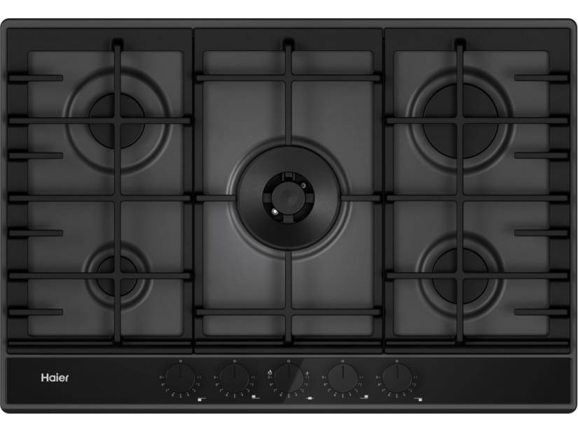 Placa de Gás HAIER HAHG7W5TEB (Gás Natural - 75 cm - Preto)