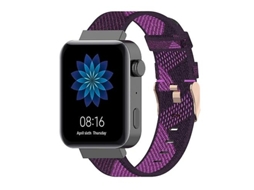 Bracelete de Relógio de Nylon com Listra de 18 Mm para Relógio Xiaomi Mi Garmin Vivomove 3S / Vivoactive 4S Roxo VENISYMLIS