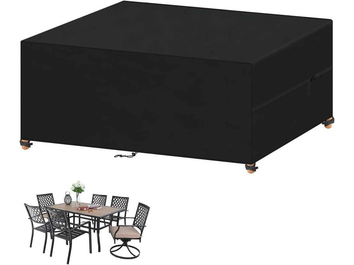 Capa protetora para móveis de jardim, capa impermeável para mesa de jardim, tecido Oxford 420D, 150 x 120 x 70 cm