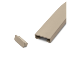 Tampa De Extremidade Quest Para Corrimão Pvc 40x8 Mm, Bege