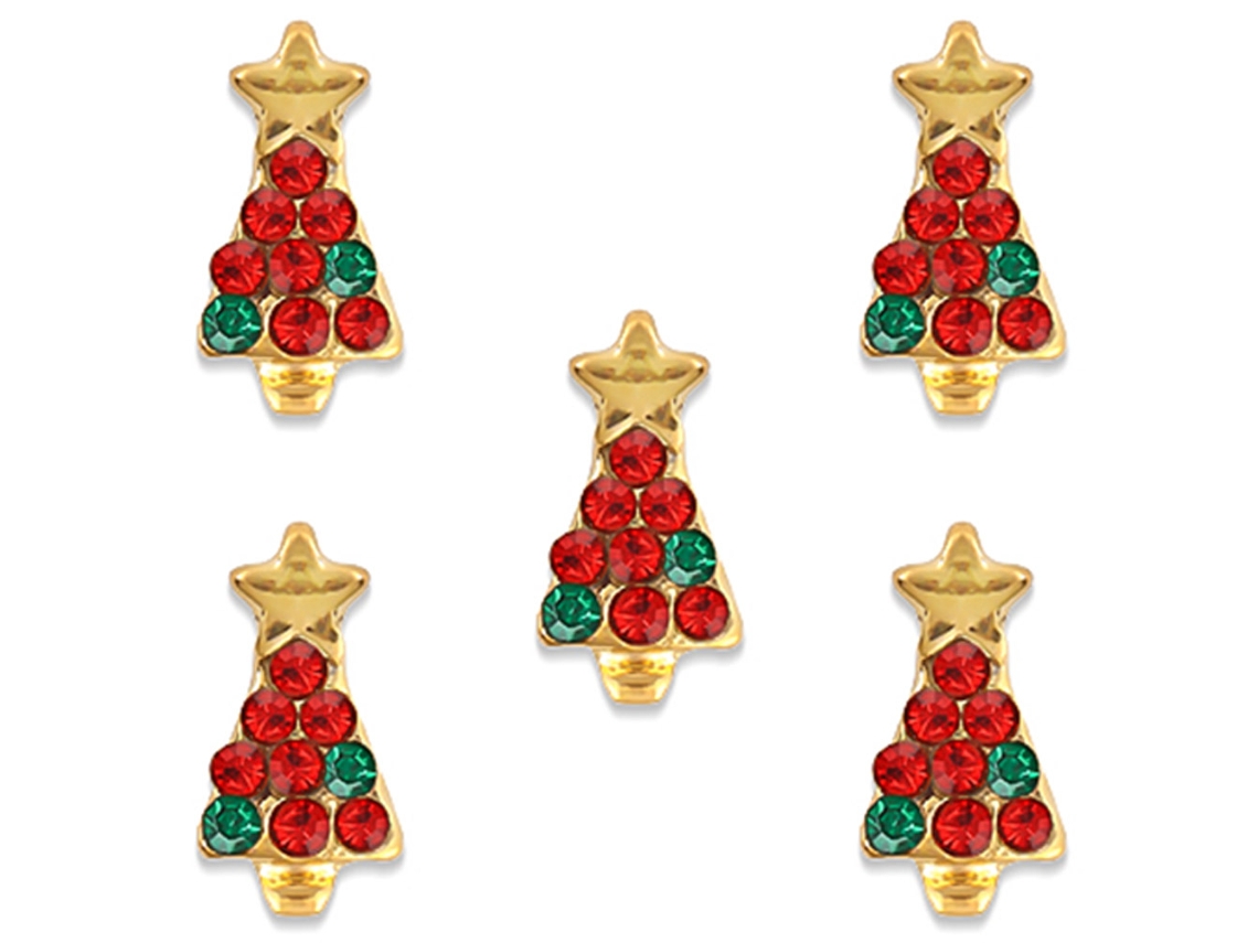Decoração De Unhas Natal Árvores Papai Noel Decalques De Manicure Em Liga 10