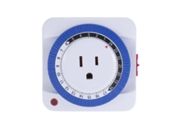 Laxiscreed Tomada Múltipla Temporizada Mecânica Resistente Ao Fogo, Padrão Eua 110v