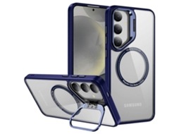Capa Traseira Transparente Com Suporte Para Samsung Galaxy S24 Compatível Com Magsafe