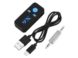 Adaptador De Áudio Carro Com Bluetooth E Conexão Aux 3.5mm