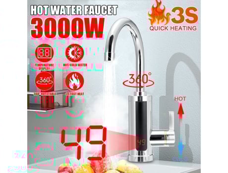 Torneira Eléctrica Aquecedor Instantâneo BVSOIVIA Prata 3000W