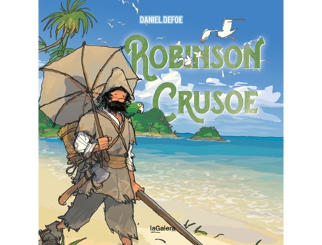 Livro Robinson Crusoe de Daniel Defoe (Espanhol)