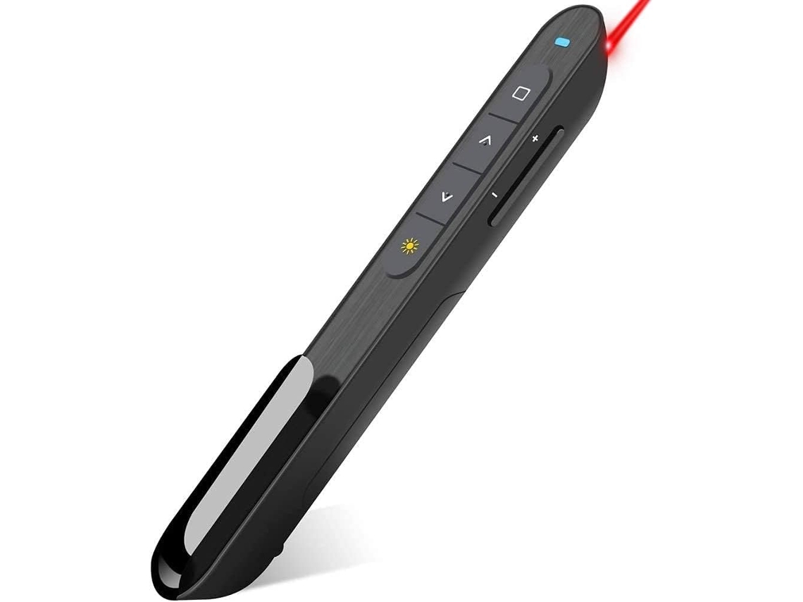 Comando de Apresentação ZRUXE Rf 2.4ghz Usb Controlo de Volume e Hiperligação Preto Ideal para Escritório e Salas de Reunião