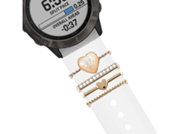Bracelete Garmin Quatix 3 Pulseira com Adorno Crystal Branco