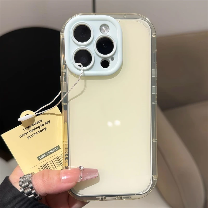 Capa Protetora Para Câmera (iphone 16 Plus Amarelo), Material De Silicone Macio, Resistente A Impactos Com Airbag.
