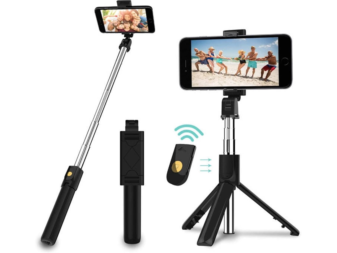 Selfie Stick KLACK Extensível Bluethooth Preto